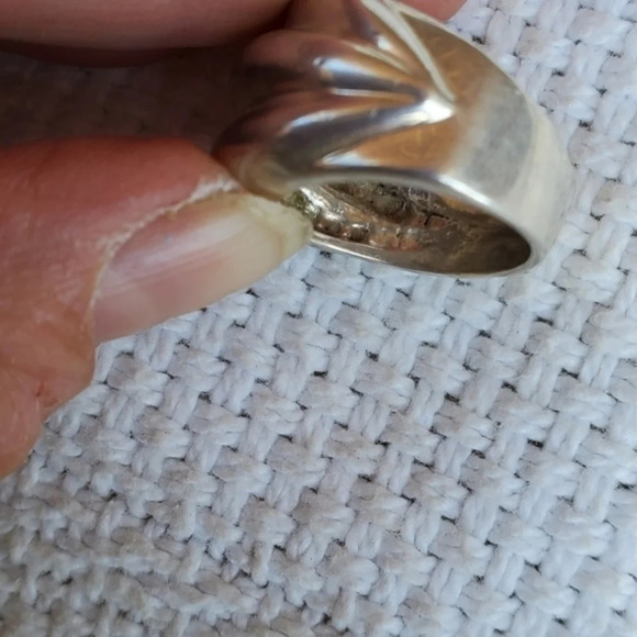 Vintage sterling silver Modernist ring 6 - Picture 2 of 7